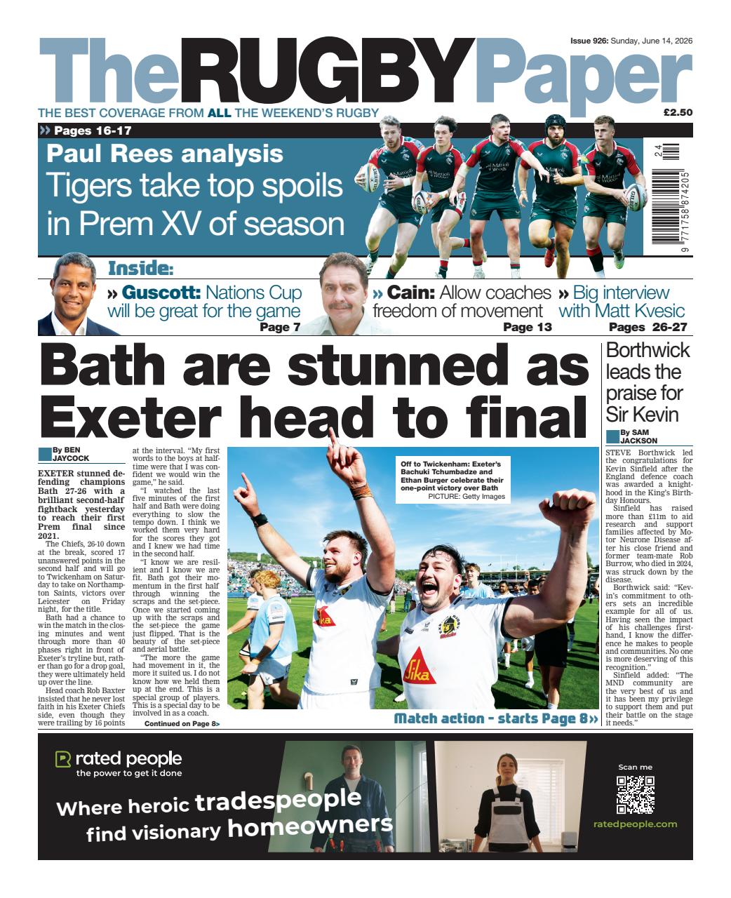The Rugby Paper Preview Pages