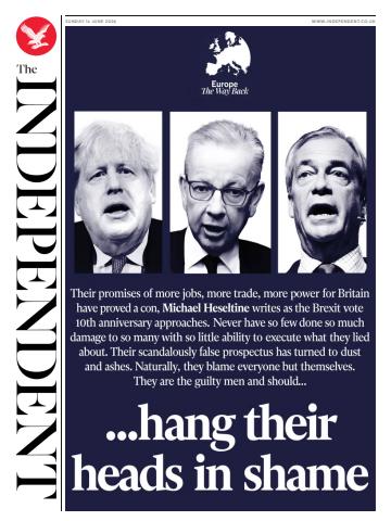 The Independent Daily Edition Newspaper issue Sunday, 14 June 2026