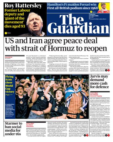 The Guardian Newspaper issue Monday, 15 June 2026