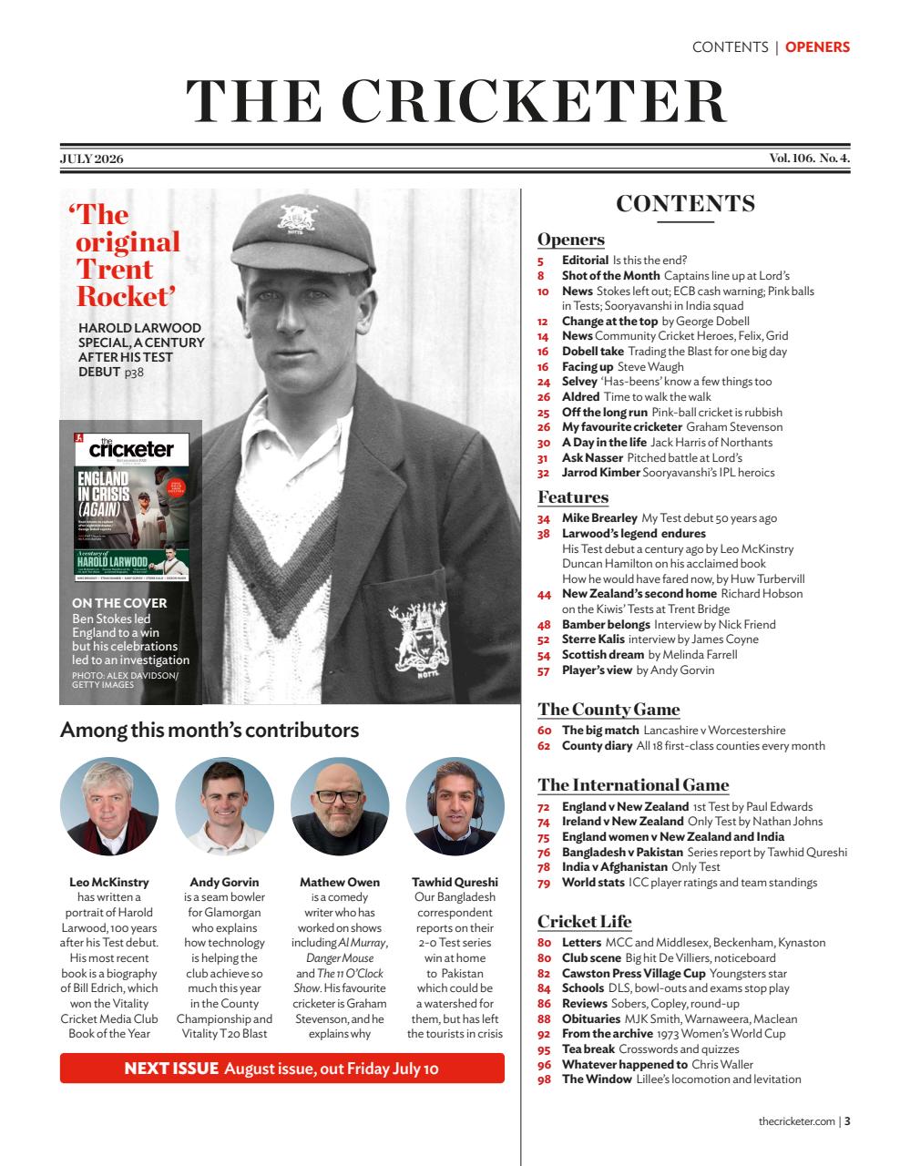 The Cricketer Magazine Preview Pages