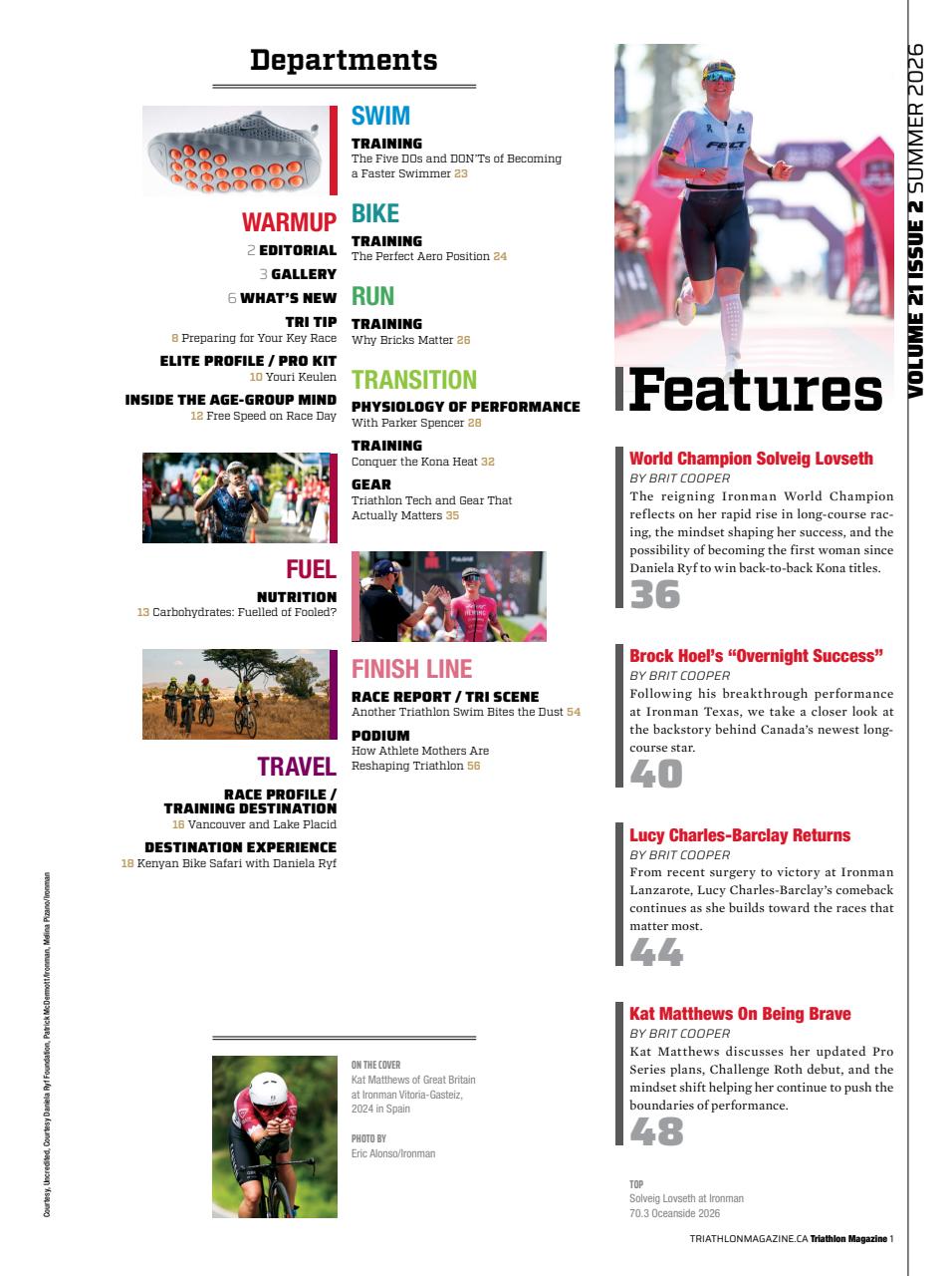 Triathlon Magazine Canada Preview Pages
