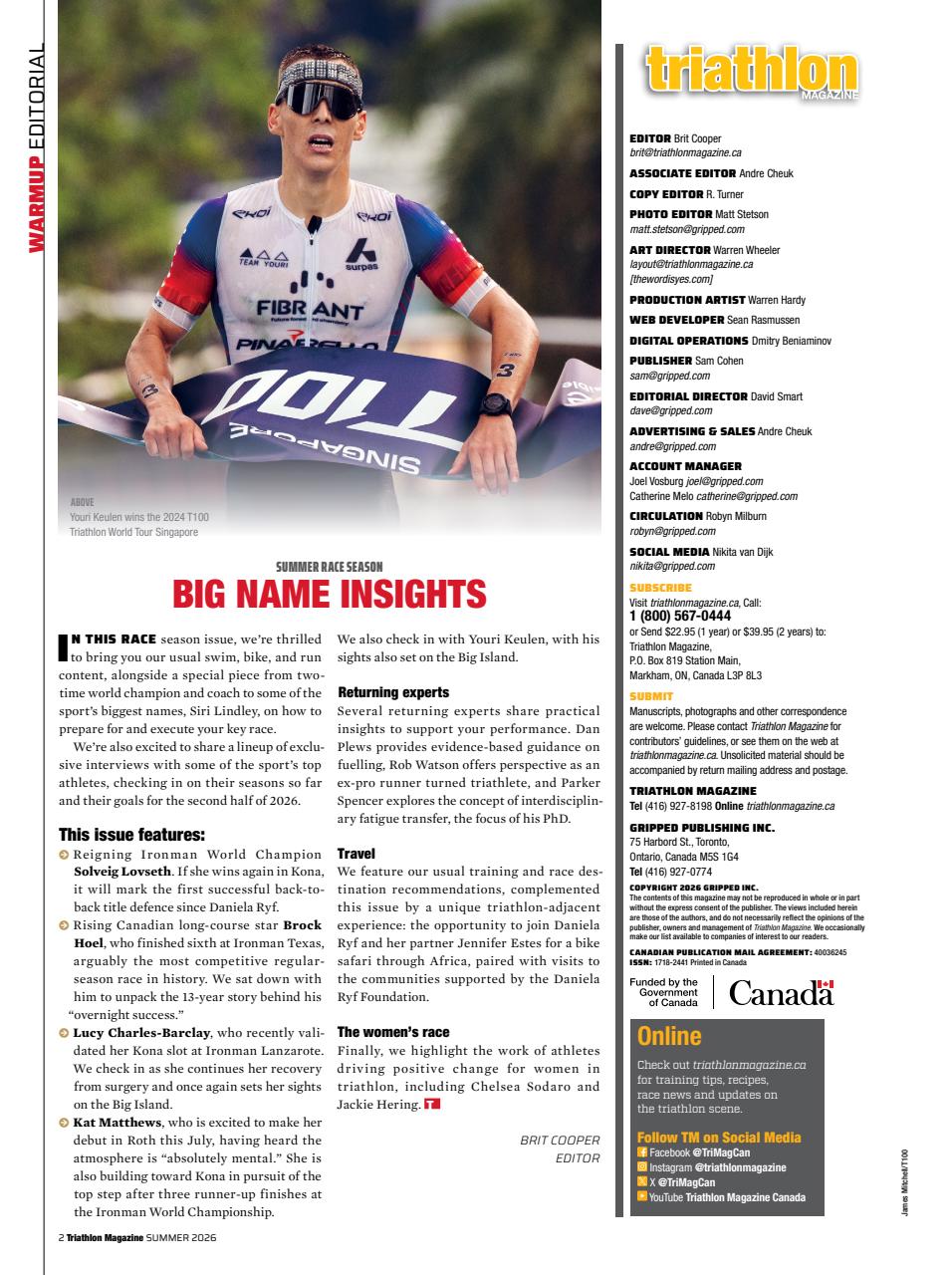 Triathlon Magazine Canada Preview Pages