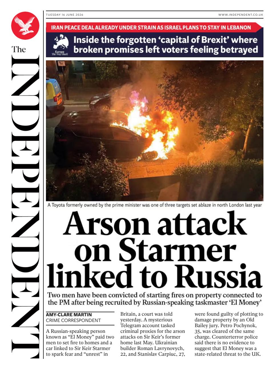 The Independent Daily Edition Newspaper Preview Pages