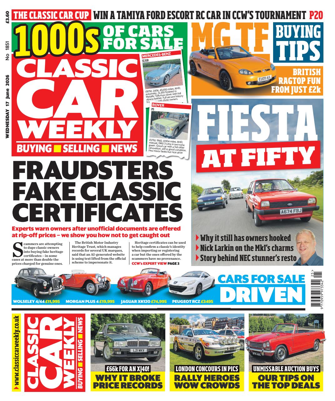 Classic Car Weekly Preview Pages