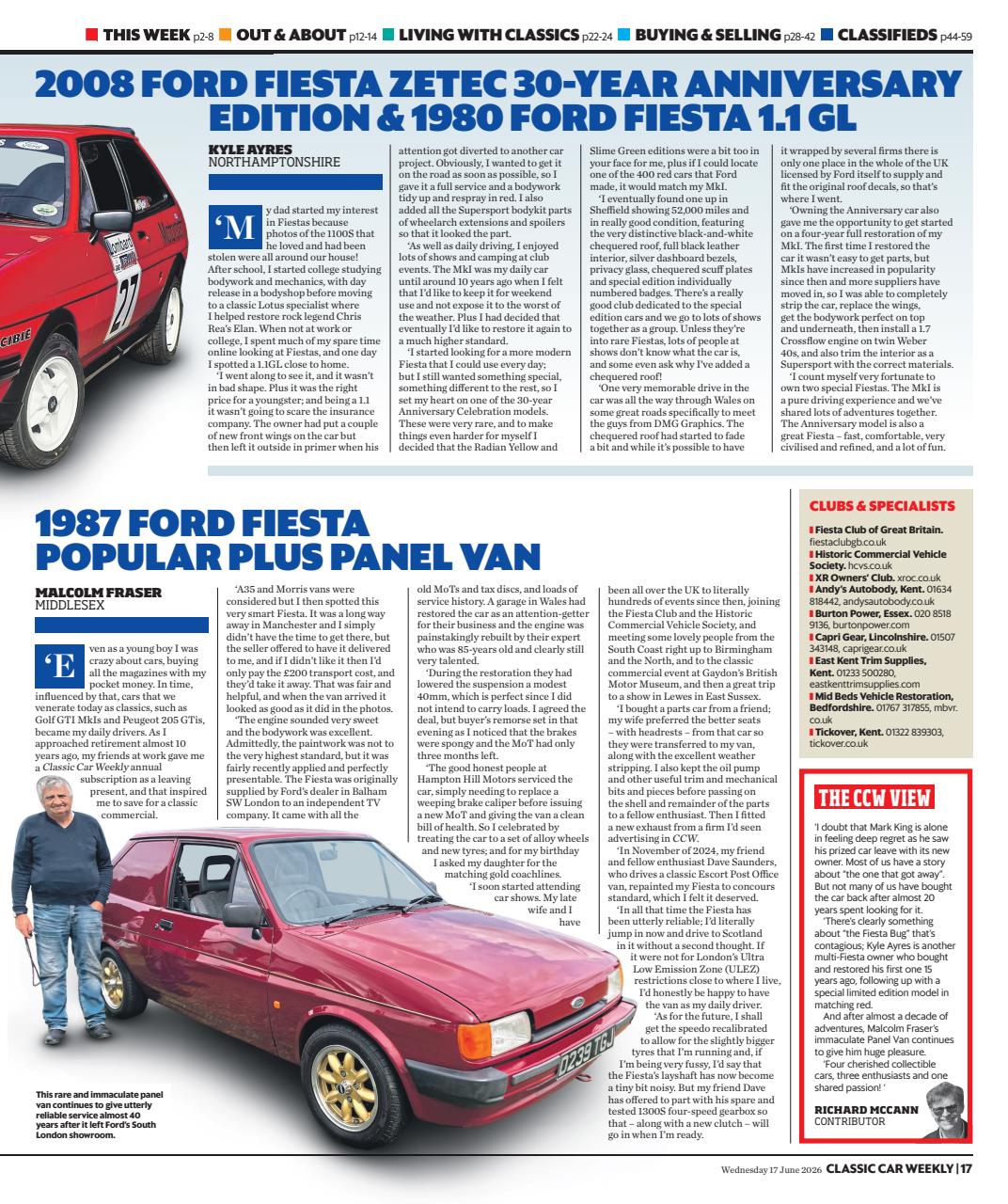 Classic Car Weekly Preview Pages