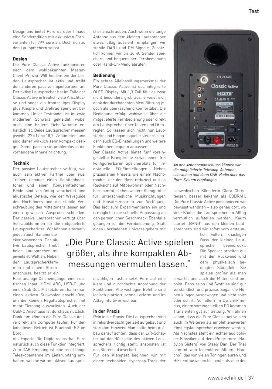 Audio Test Preview Pages