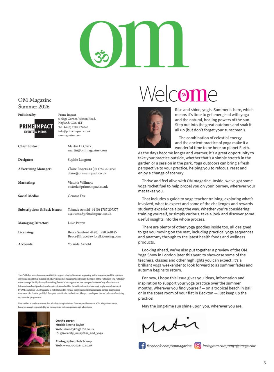 OM Yoga Magazine Preview Pages