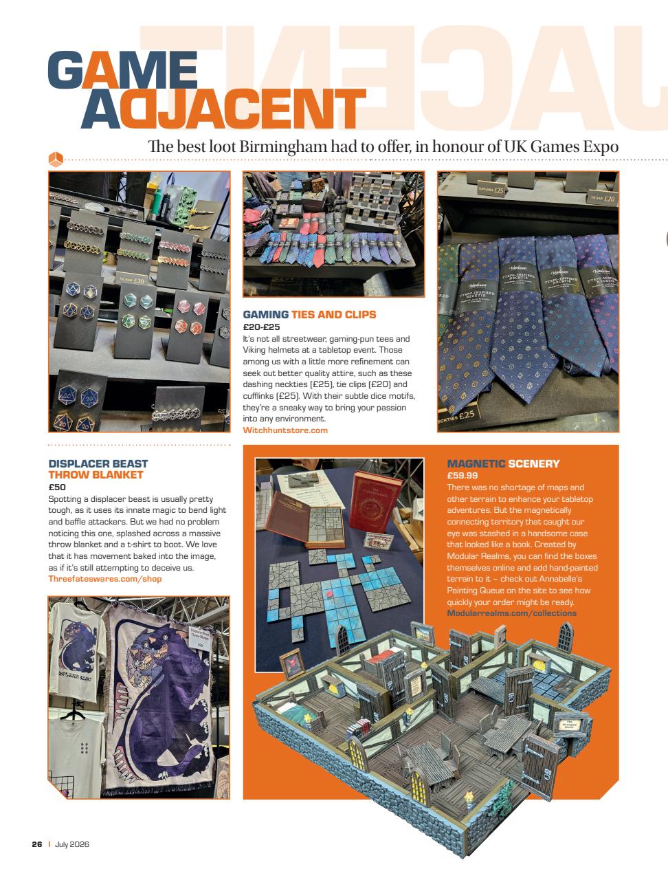 Tabletop Gaming Preview Pages