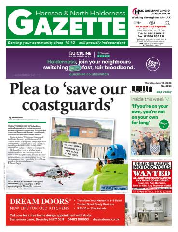 Hornsea Gazette June 18, 2026 issue Hornsea Gazette June 18, 2026