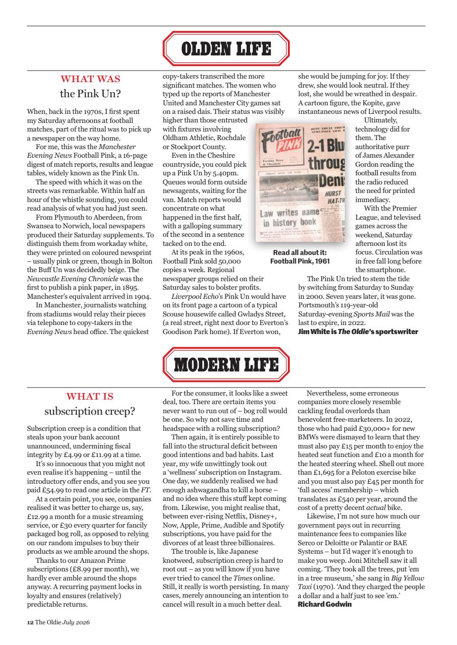 The Oldie Preview Pages