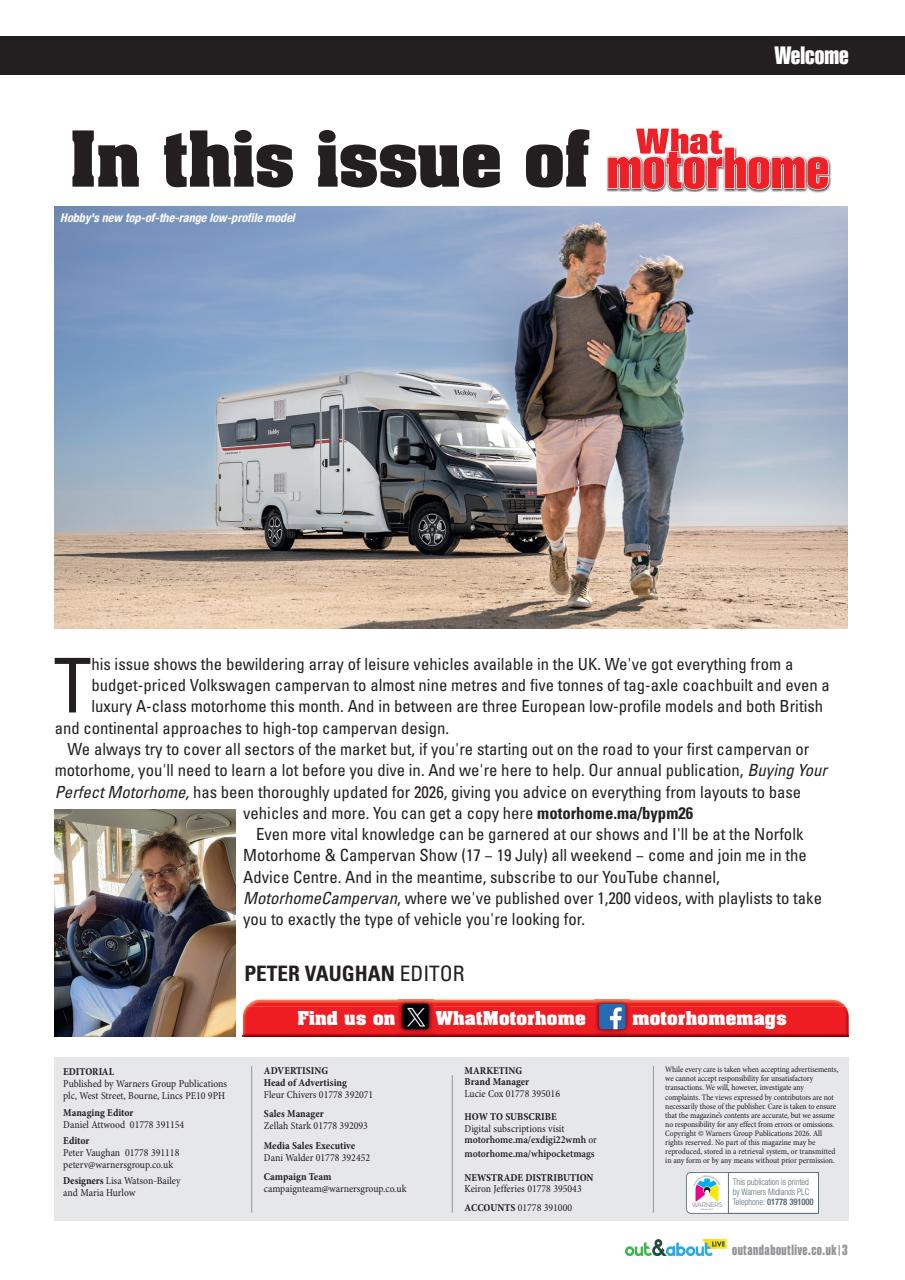 What Motorhome magazine Preview Pages