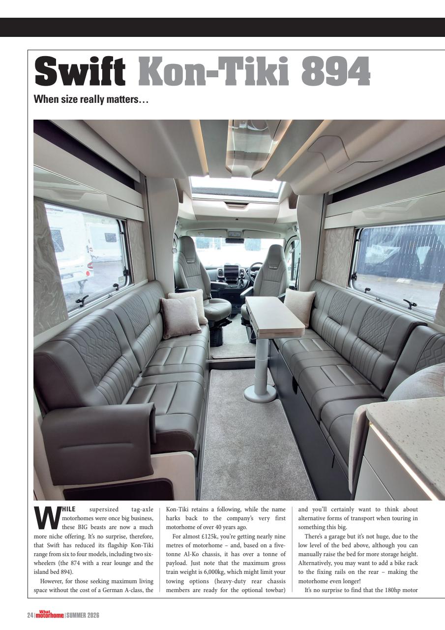 What Motorhome magazine Preview Pages