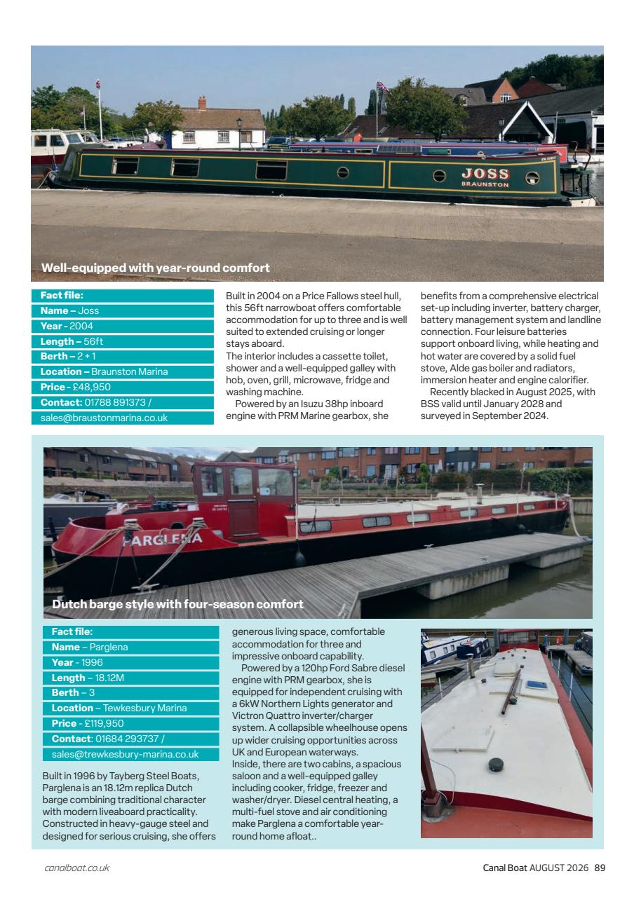 Canal Boat Preview Pages