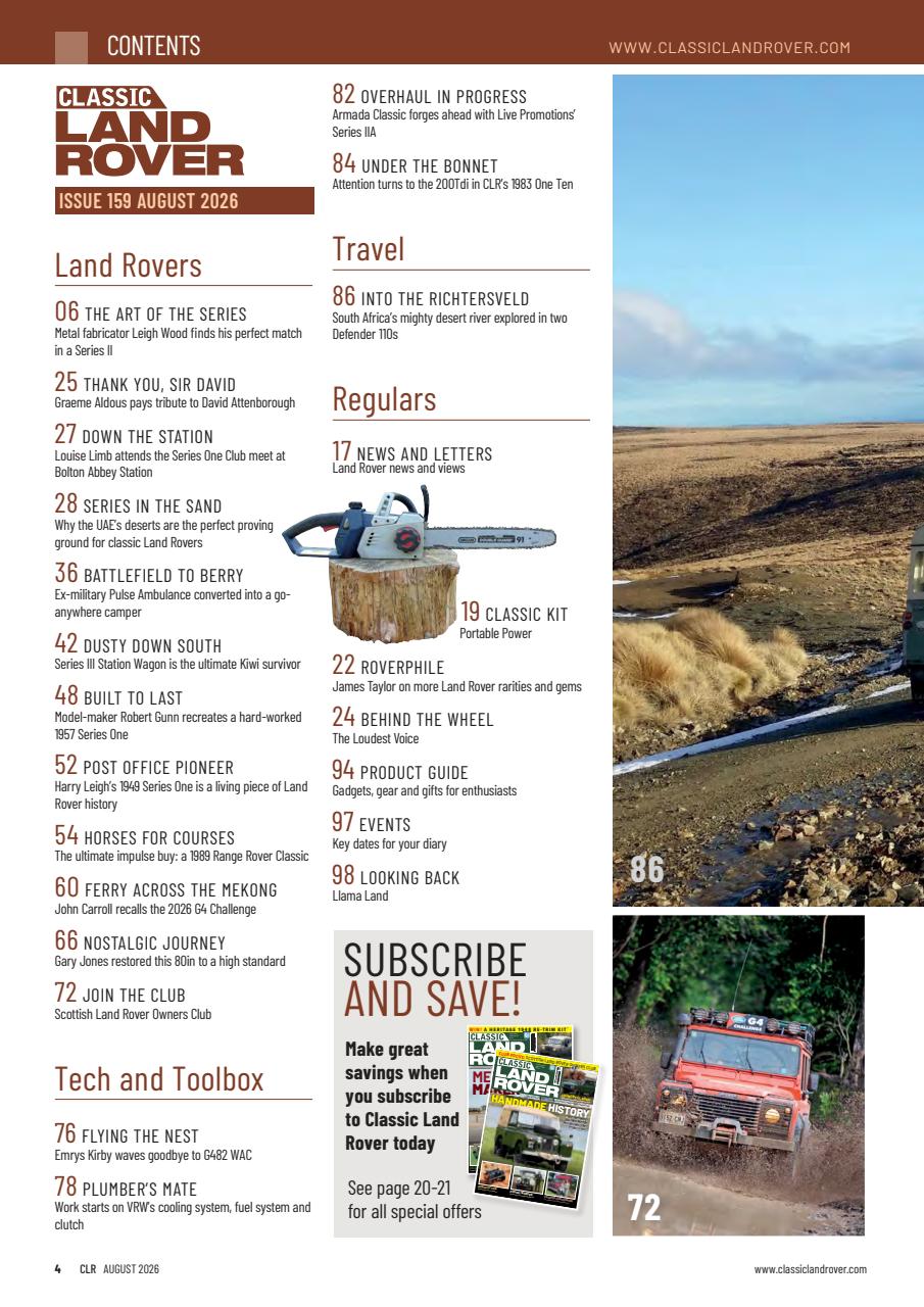 Classic Land Rover Magazine Preview Pages
