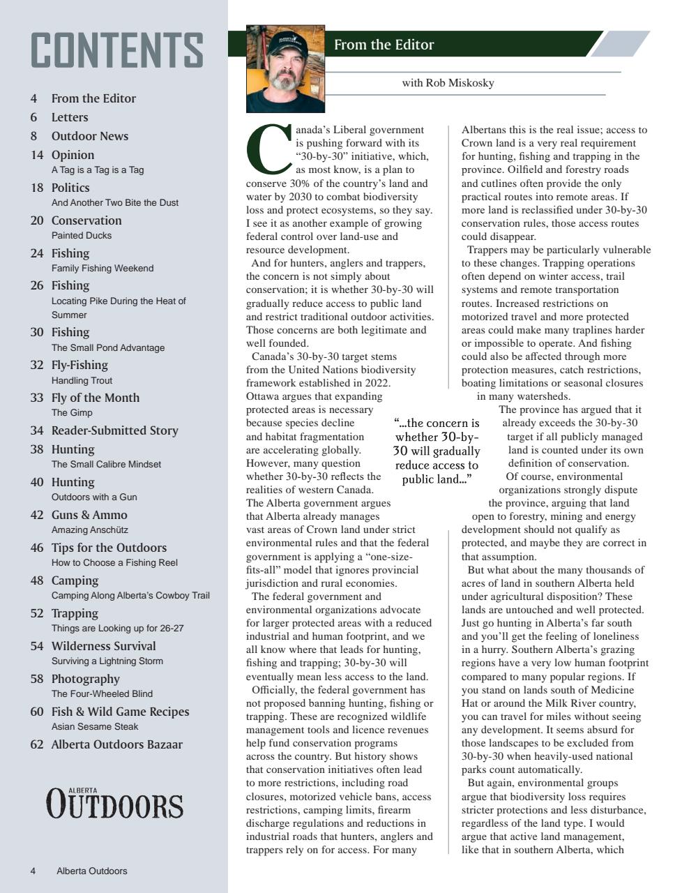 Alberta Outdoors Preview Pages