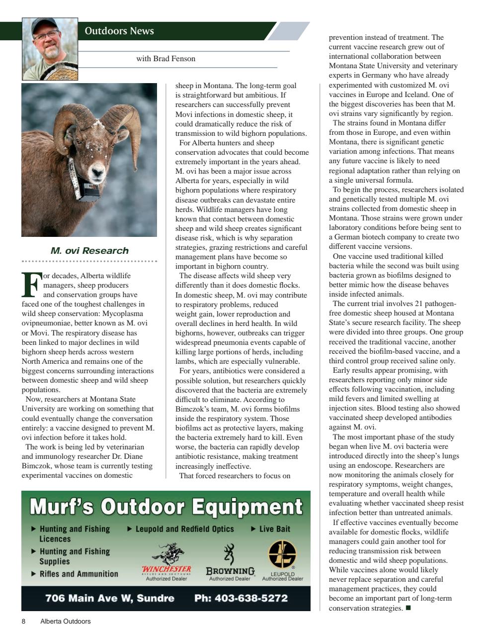 Alberta Outdoors Preview Pages