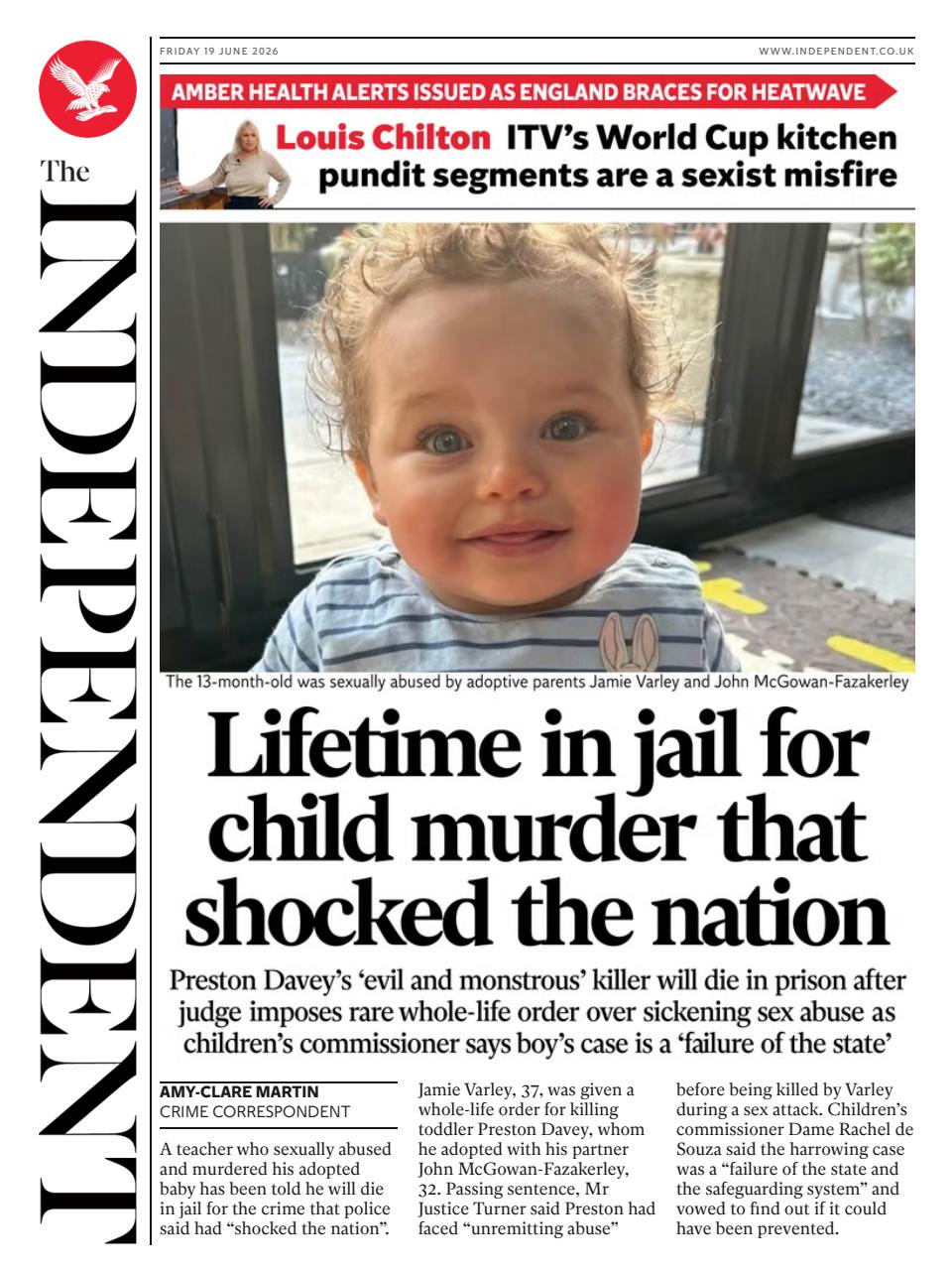 The Independent Daily Edition Newspaper Preview Pages