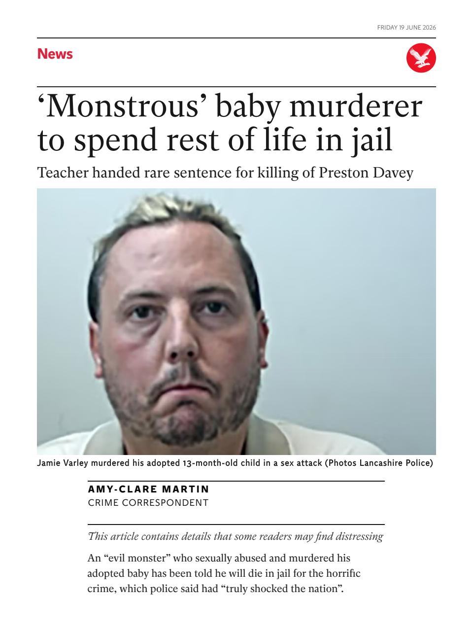 The Independent Daily Edition Newspaper Preview Pages