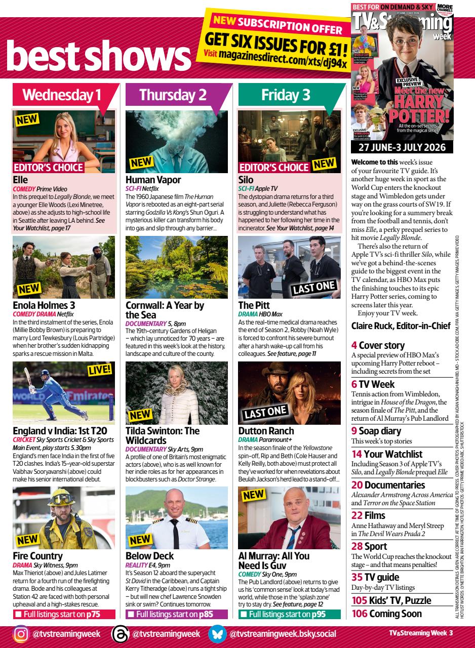 TV & Satellite Week Preview Pages