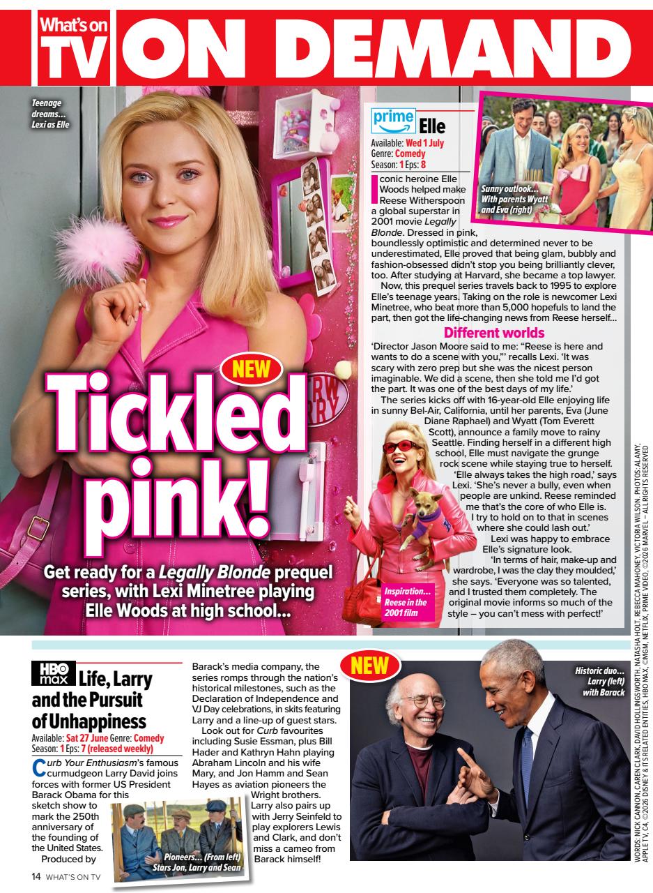 What's on TV Preview Pages