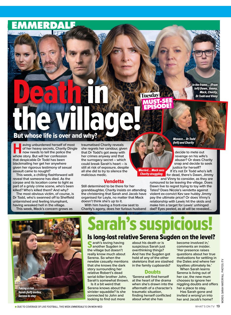 What's on TV Preview Pages