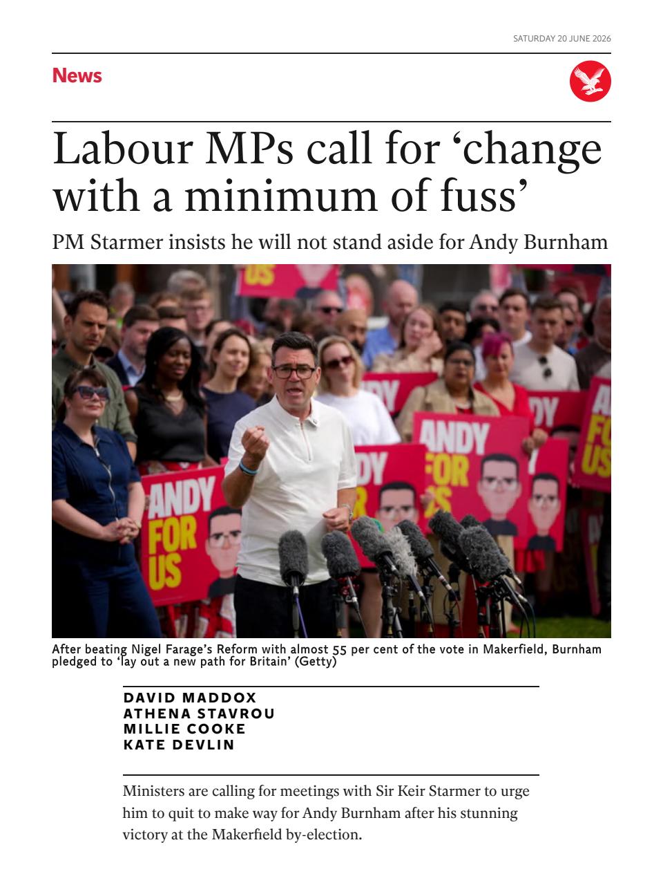 The Independent Daily Edition Newspaper Preview Pages