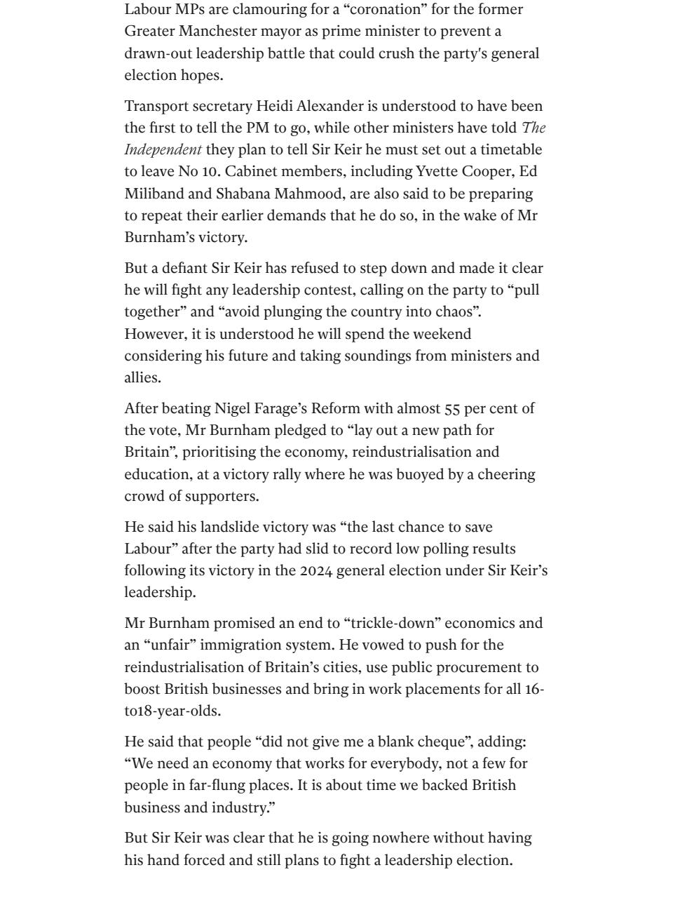 The Independent Daily Edition Newspaper Preview Pages