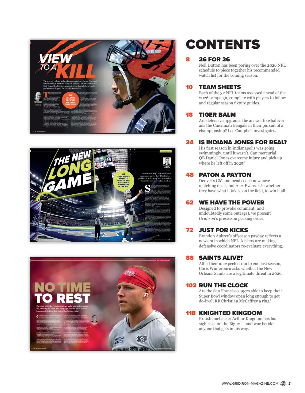 Gridiron Preview Pages