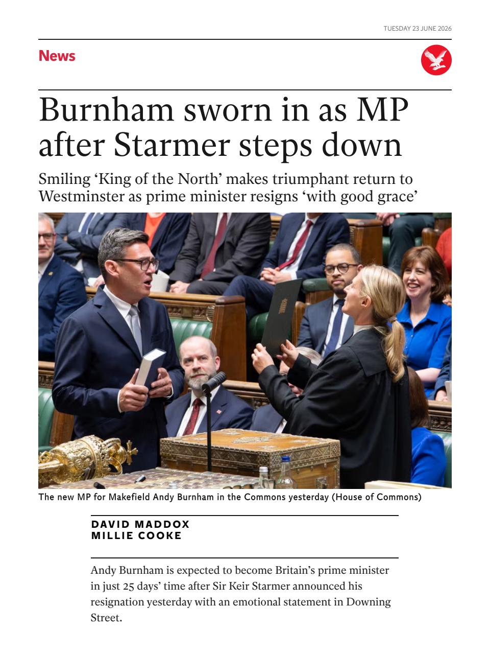 The Independent Daily Edition Newspaper Preview Pages