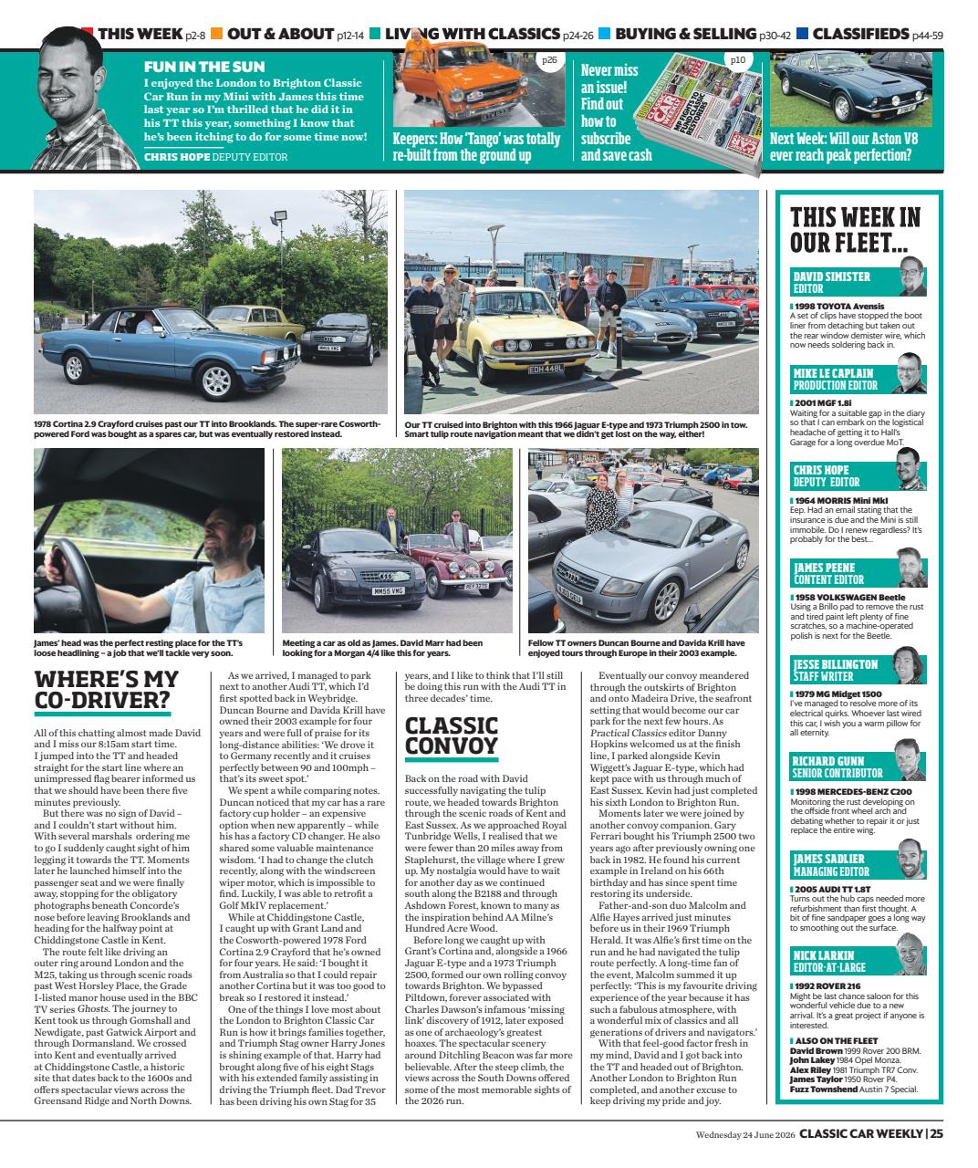 Classic Car Weekly Preview Pages