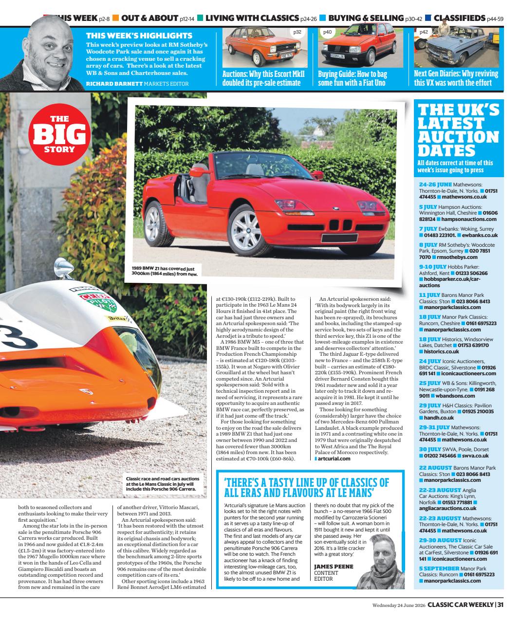 Classic Car Weekly Preview Pages