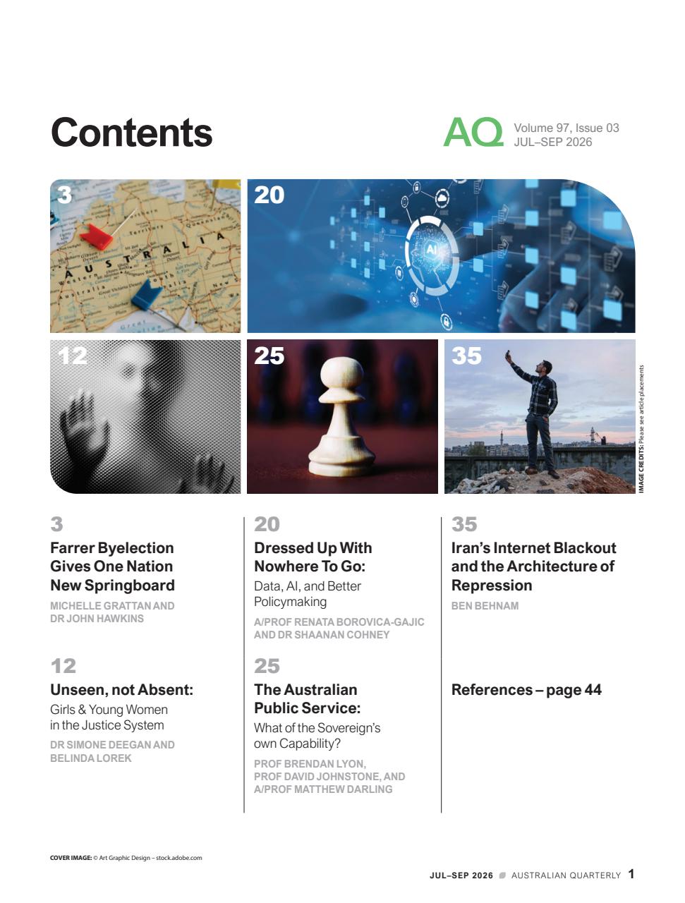 AQ: Australian Quarterly Preview Pages
