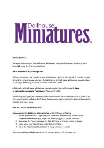 Dollhouse Miniatures issue 