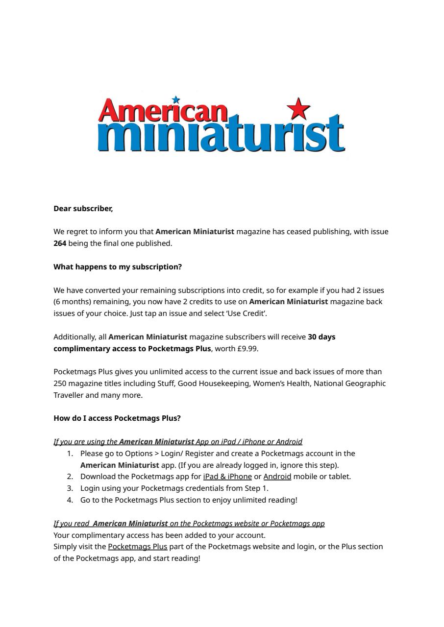 American Miniaturist Preview Pages