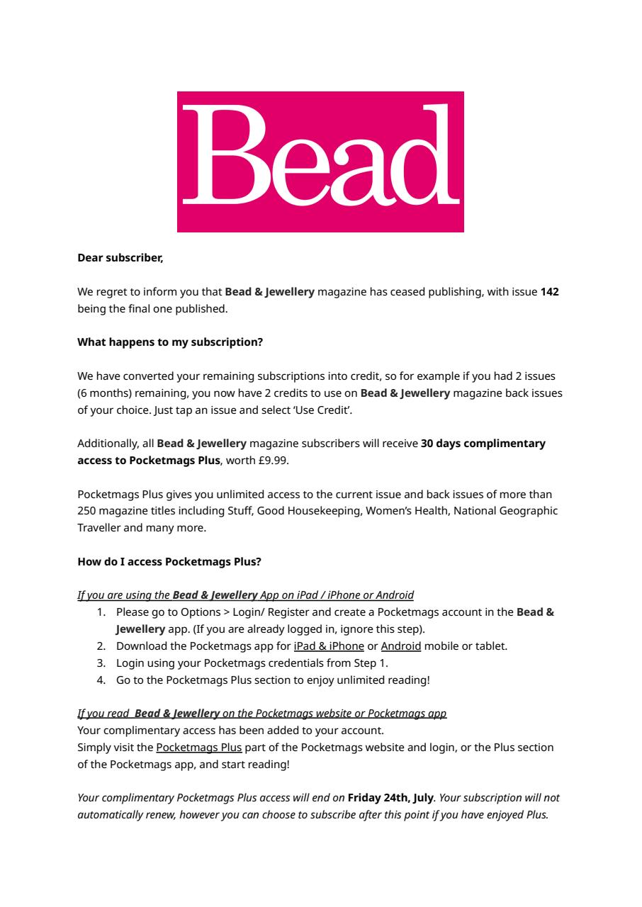 Bead & Jewellery Magazine Preview Pages