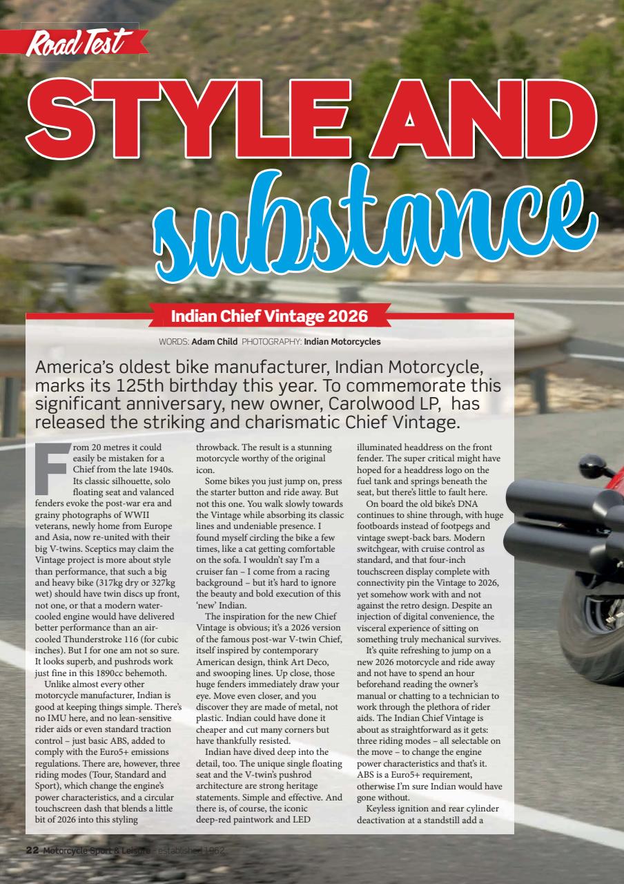 Motorcycle Sport & Leisure Preview Pages