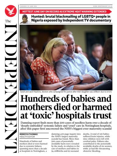 The Independent Daily Edition Newspaper issue 