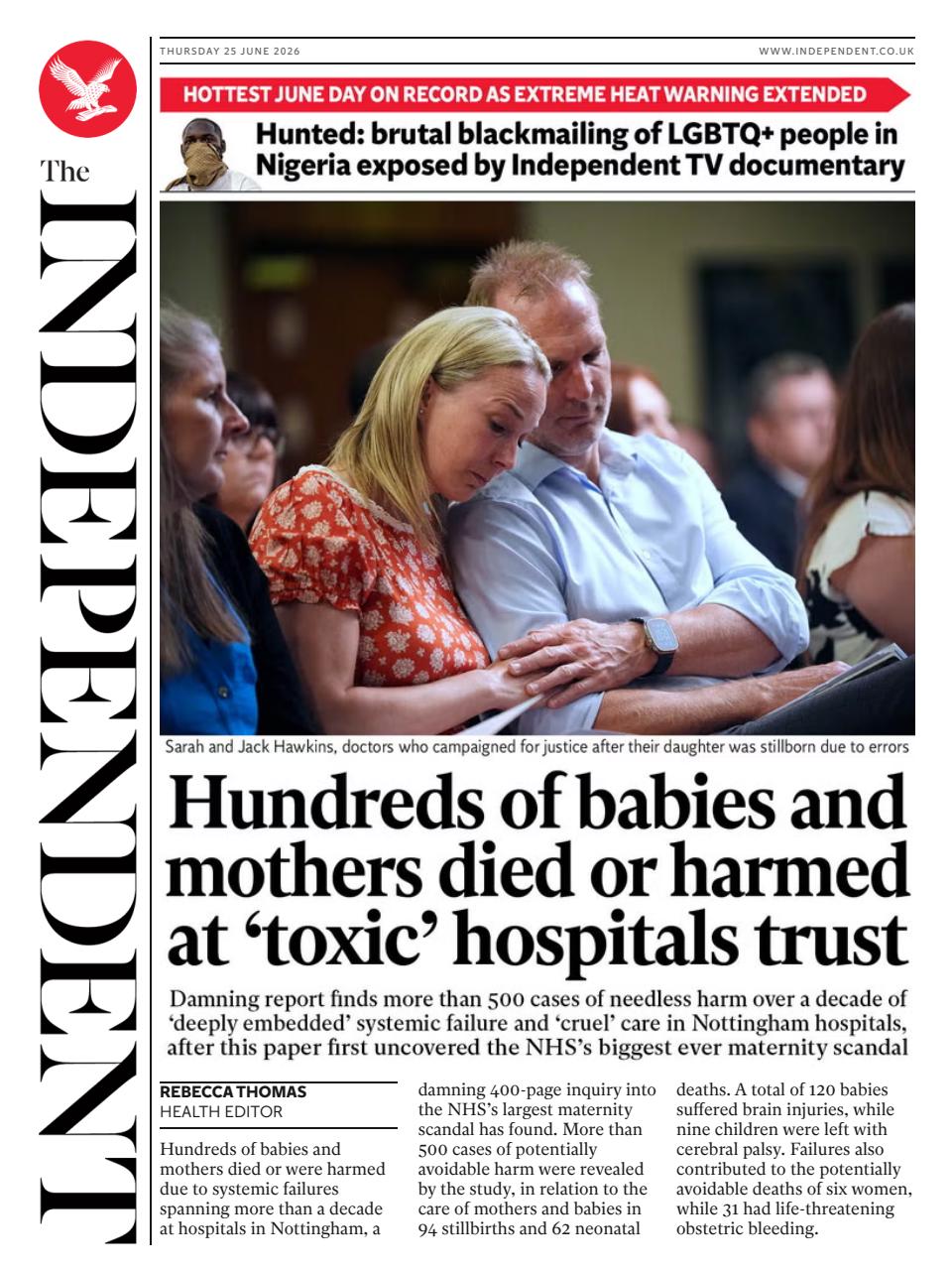 The Independent Daily Edition Newspaper Preview Pages