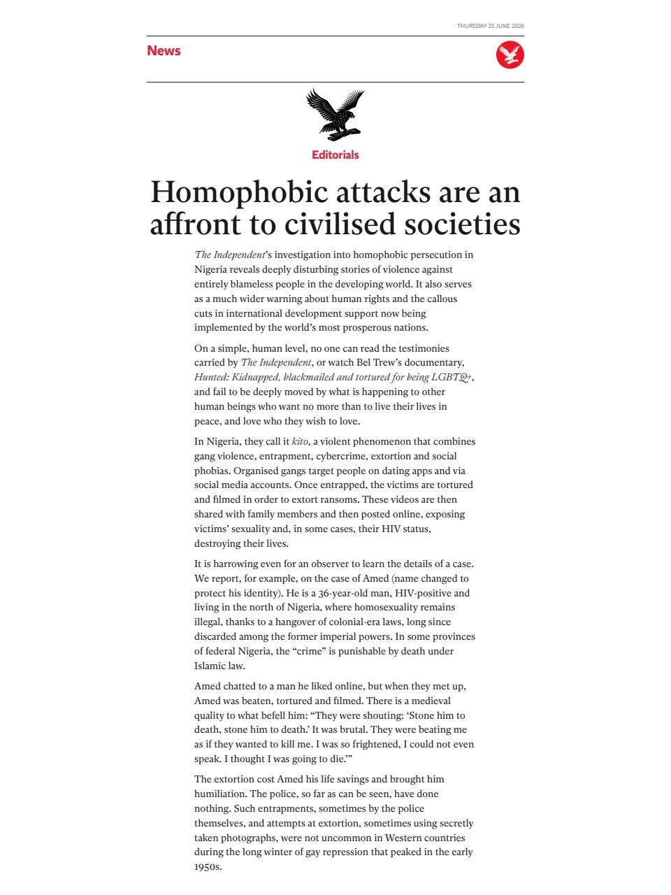 The Independent Daily Edition Newspaper Preview Pages