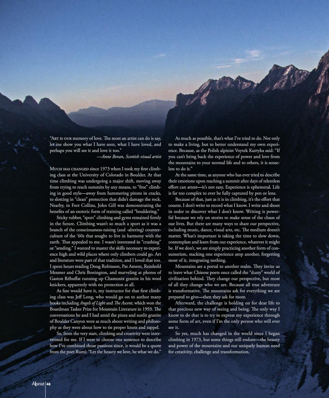 Alpinist Preview Pages