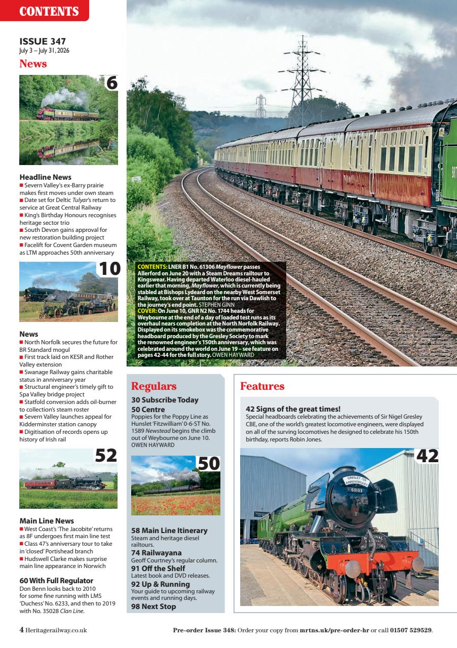 Heritage Railway Preview Pages