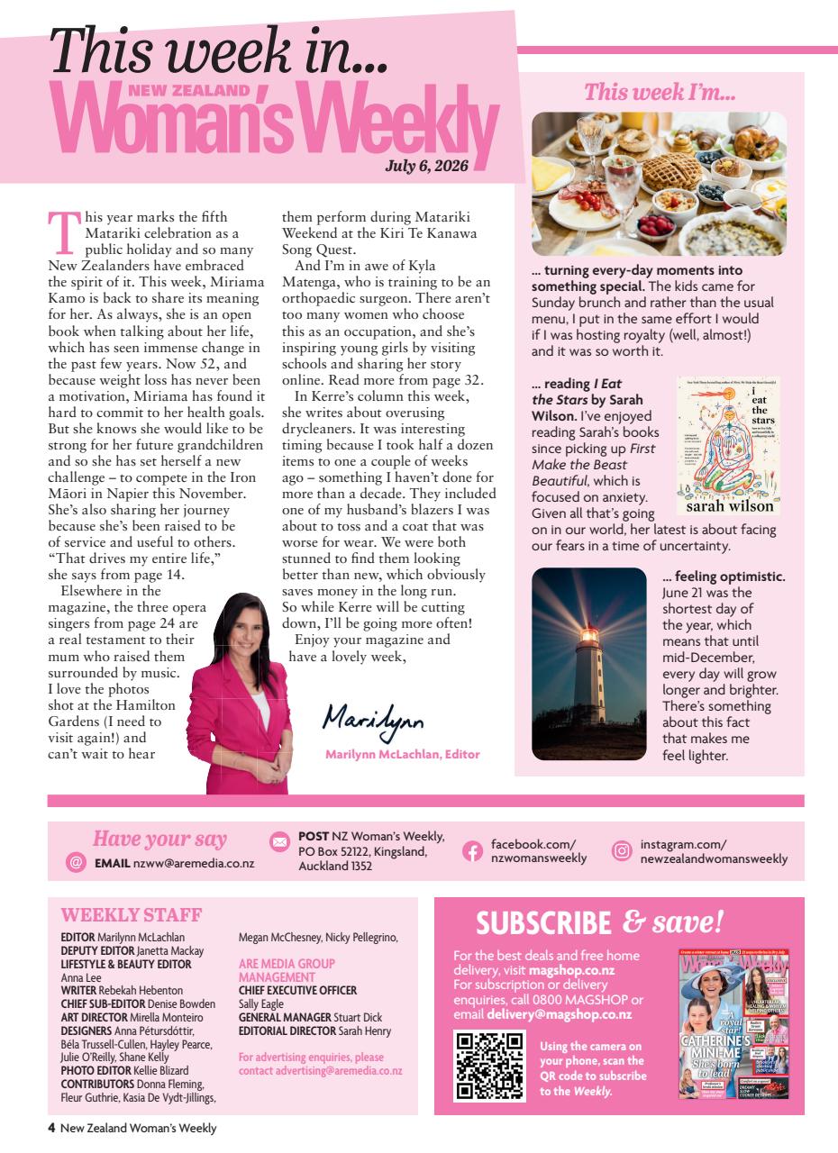 NZ Woman's Weekly Preview Pages