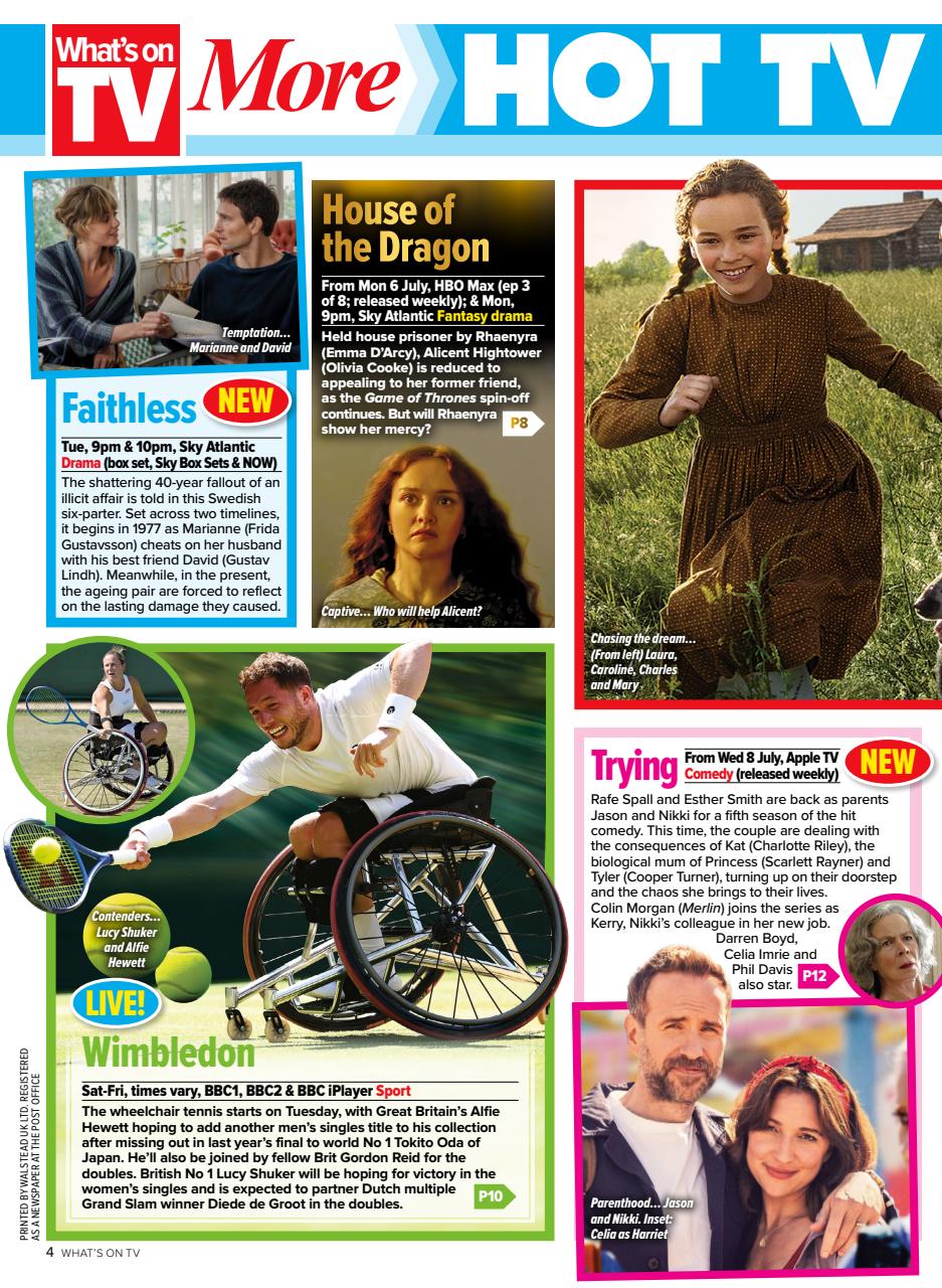 What's on TV Preview Pages