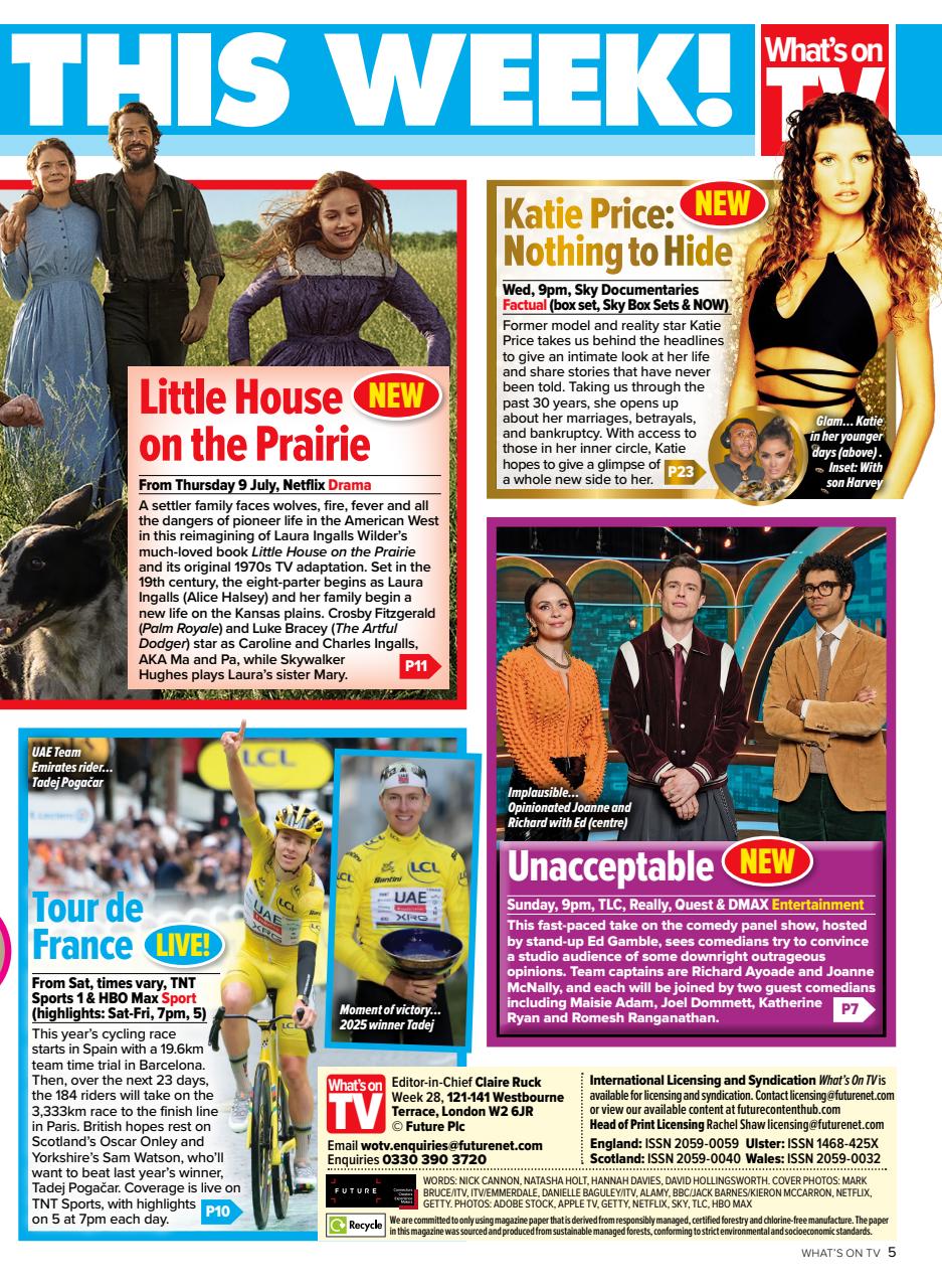 What's on TV Preview Pages