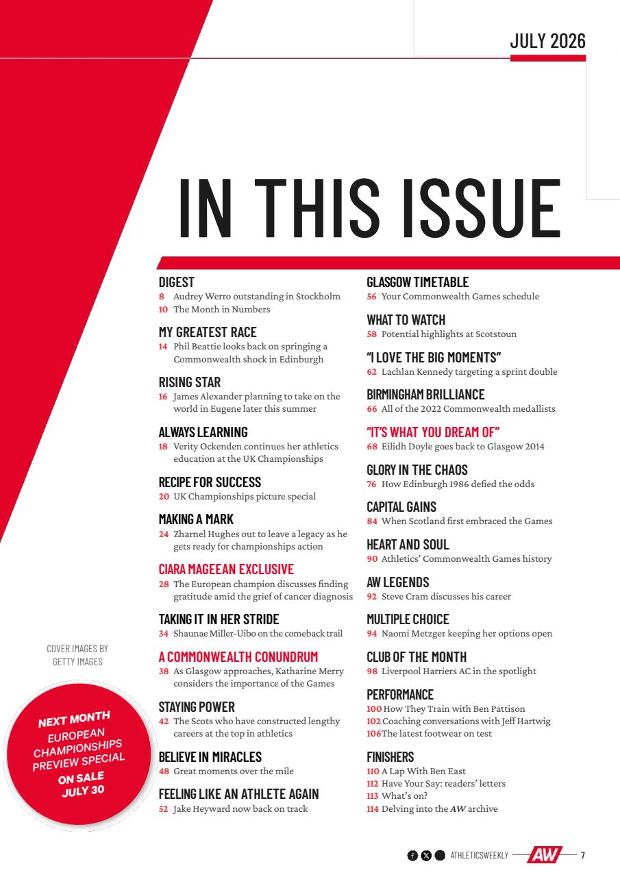 AW – Athletics Weekly Magazine Preview Pages