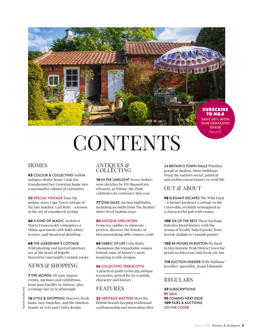 Homes & Antiques Magazine Preview Pages