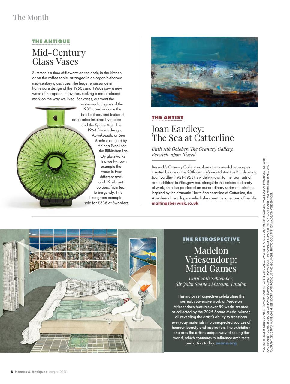 Homes & Antiques Magazine Preview Pages