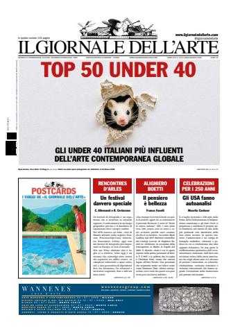 Il Giornale Dell’Arte issue luglio-agosto