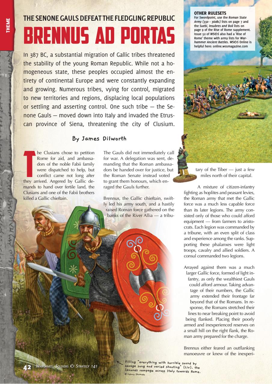 Wargames, Soldiers & Strategy Preview Pages