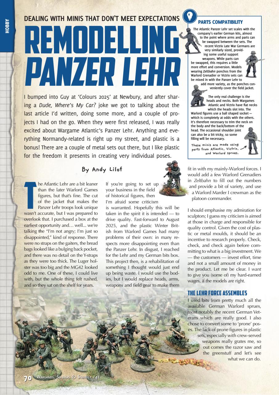 Wargames, Soldiers & Strategy Preview Pages